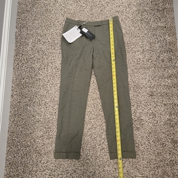 Cappellini Mid Rise Green Floral Print Dress pants Size 8 NEW - Picture 16 of 16